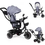 Tříkolka s otočným sedadlem a stříškou šedá