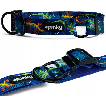 Obojek pro psa Polostahovací obojek s nastavitelnou velikostí pro velkého psa L – 4FUNKY Wild Gecko