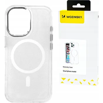 Pouzdro na mobilní telefon Pouzdro Wozinsky Glitter Case s MagSafe pro Samsung Galaxy S25+ - průhledné