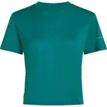 Icebreaker Merino 150 Tech Lite SS Crop Tee Women TIDAL TEAL zelená XL