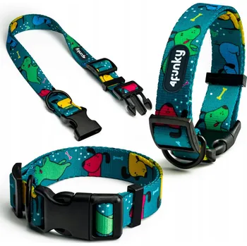 Obojek pro psa Nastavitelný obojek pro malého psa S – 4FUNKY Pawty Vibes, barevný a lehký