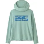 Patagonia Cap Silkweight Hoody Kids Boardshort Logo Tones: Thin Ice zelená XS