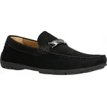 PÁNSKÉ BOTY polobotky KOŽENÉ mokasíny nazouvací společenské WOJAS černé vel. 42