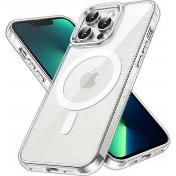 Pouzdro na mobilní telefon Pouzdro pro iPhone 13 Pro Max Průhledné ZESÍLENÉ 360° s podporou MAGSAFE + Sklo 9H