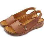 Vlnka Dámské zdravotní kožené sandály Vilma hnědá velikost obuv dospělí 42