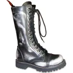 Boty kožené KMM 14 dírkové černé/bílá Velikost: 43, Provedení: se zipem