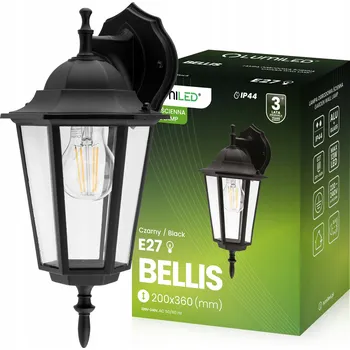 Venkovní osvětlení Venkovní nástěnné svítidlo Lumiled Bellis černé E27 13 W