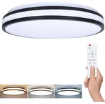 LED stropní světlo s dálkovým ovládáním Laskos nastavitelné - průměr 39 cm, černá