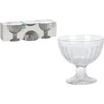 Kinekus Pohár na zmrzlinu sklo design pruhy 3 x 200 ml