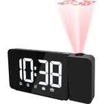 Hodiny s budíkem a rádiem CA04, černá