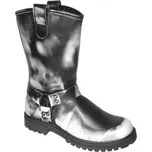 Boty kožené KMM moto černé/bílá Velikost: 42