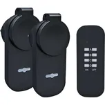 Set DY12 - 2x dálkově ovládaná zásuvka + ovladač, learning code, černá