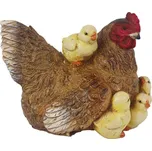 Dekorace slepička s kuřátky X8092