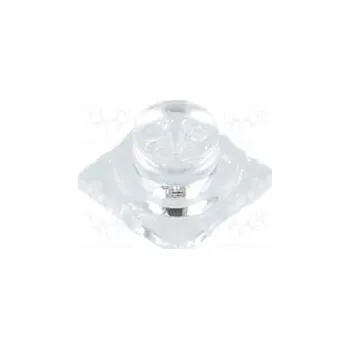 Elektronická součástka Čočka LED čtvercový Mat plexisklo PMMA průhledná 152÷174°