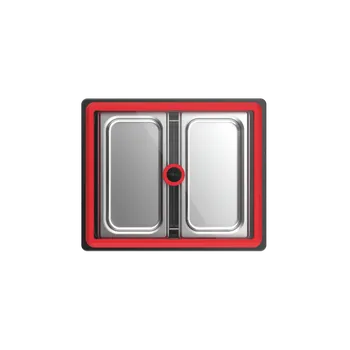 Lednice Sada modulárních táců pro vaření v páře v troubě. Obsahuje nerezové tácy, skleněné víko s otvorem pro odvod páry, vnitřní mřížku a extra hluboký tác, který je ideální pro bezolejové a chutné vaření.