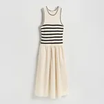 Reserved - Šaty s viskózou - pšeničná - 652KM-12X - 652KM-12X-M