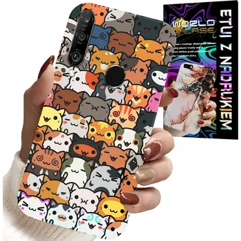 Pouzdro na mobilní telefon POUZDRO PRO HUAWEI P30 LITE – ZADNÍ KRYT S ROZTOMILÝMI KOČIČKAMI, KOČKAMI, KRYT