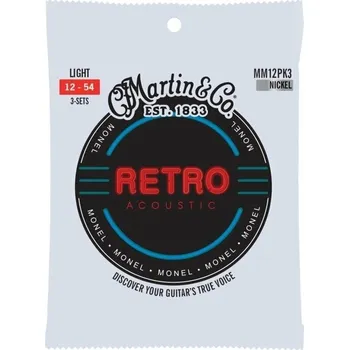 Struna pro hudební nástroj Martin Retro Light 3-Pack Struny pro akustickou kytaru