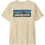 Patagonia P-6 Logo T-Shirt Men Undyed Natural béžová L