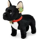 Rappa Plyšový francouzský buldoček černý s obojkem stojící 30 cm ECO-FRIENDLY