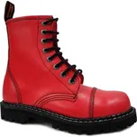 Boty kožené KMM 8 dírkové červené Velikost: 43