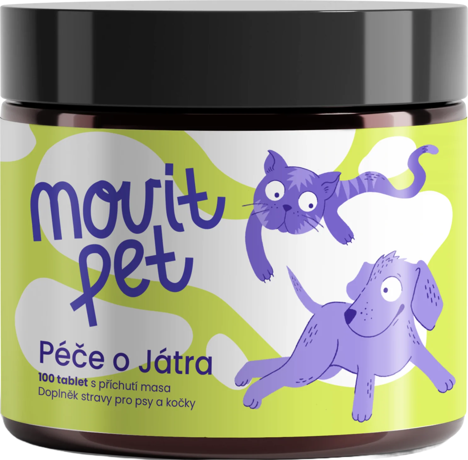 MOVit PET Péče o játra, s příchutí masa 100tbl