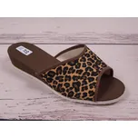Dámské pantofle přezůvky Bokap 010 hnědé, vzor leopard, otevřené velikost: 36