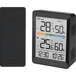 Teploměr a vlhkoměr uvnitř/venku TE45, černá