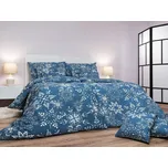 DADKA VRACOV Povlečení krep Snowflakes šedomodré 240x200, 2x70x90 cm