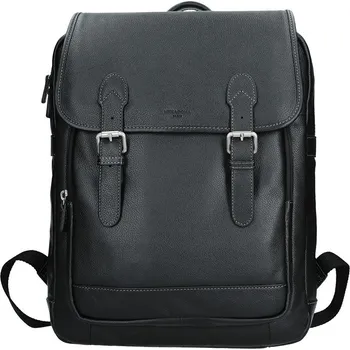 Městský batoh Pánský kožený batoh Hexagona Taurus - černá