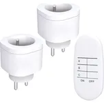 Set DY08 - 2x dálkově ovládaná zásuvka + ovladač, learning code, bílá