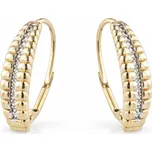 Lillian Vassago Zlaté patentové náušnice se zirkony LLV66-GER164