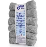 XKKO Organic BIO bavlněné froté ubrousky 21 × 21 cm, Silver 6 ks