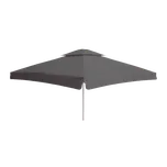 Perfecta Parasols Velký slunečník BIGGIE SQUARE 5 m bílá kostra, potah s volánem Antracit