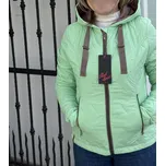 RED SPOT DÁMSKÁ KRATŠÍ PŘECHODOVÁ BUNDA S KAPUCÍ - ZELENÁ L