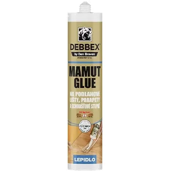 Průmyslové lepidlo Den Braven MAMUT GLUE na podlahové lišty 290 ml kartuše bílá
