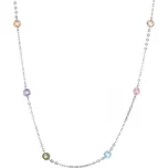 NUBIS® Střibrný náhrdelník s kamínky - NB-2357