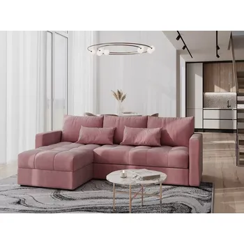 Sedací souprava Rozkládací rohová sedačka SATIMA růžová