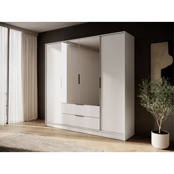 Šatní skříň Piaski Šatní skříň KELLY 4D se zrcadlem Barva: Kašmír