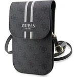 Guess PU 4G Printed Stripes Phone Bag černý
