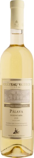 CHÂTEAU VALTICE Pálava pozdní sběr 2025 GASTRO COLL 0,75l polosladké víno bílé víno