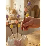 Sinsay - Velikonoční dekorativní větvičky s vajíčky 3 pack - bílá - 584JG-00X - 584JG-00X-ONE