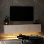Kalune Design TV stolek Neon bílý/v přírodní barvě Rozbale(v)no