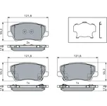 Sada brzdových destiček, vždy 4 kusy v sadě BOSCH 0 986 460 078
