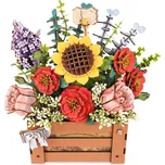 ROBOTIME Rowood 3D dřevěné puzzle Truhlík s květinami 658 dílků