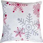 DADKA VRACOV Povlak na polštář flanel Vločky šedé 40x50