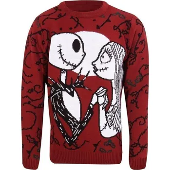 Karnevalový kostým The Nightmare Before Christmas vánoční svetr - Jack and Sally (velikost M)