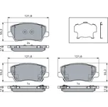 BOSCH Sada brzdových destiček BO 0986460078