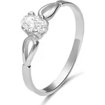 Couple, Elegantní prsten Elyra, bílé zlato se zirkonem, vel. 59, prům. 18.8 mm, 585-68-1-0086.1B00.0.59.001