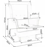Nábytek PEGAS s.r.o. Křeslo LADY Velvet, béžový Bluvel 28/wenge